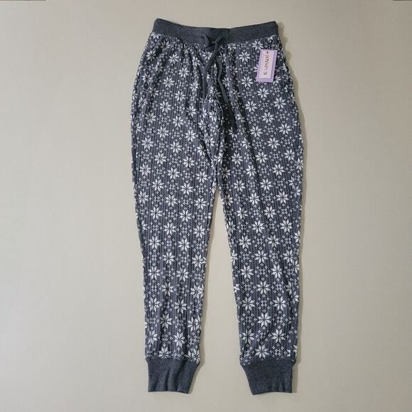 Joyspun Women's Charcoal Gray Snowflake Joggers - Picture 5 of 14